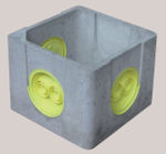 REGARD 40X40 INT.3 OPERCULES PVC HAUT.25 REF : CR40S